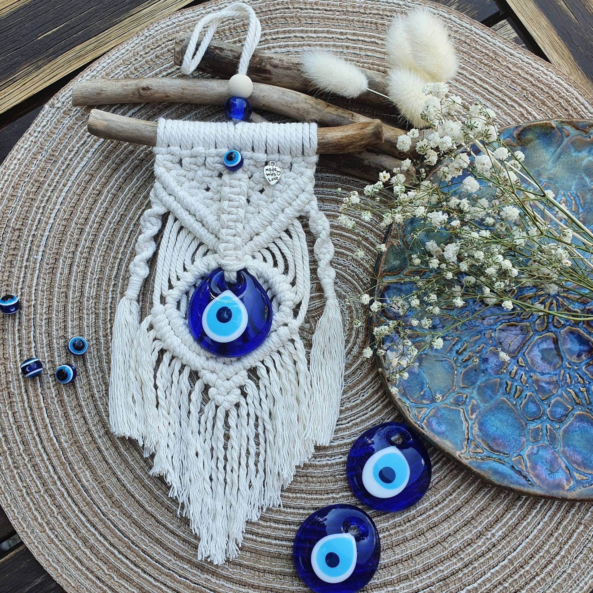 Wanddekoration „Evil Eye“ Aus Glas (türkisches Auge) – 26x14 Cm, Handgemacht, Als Schutzamulett & Deko