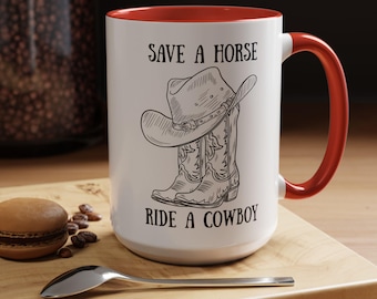 Sauvez un cheval, montez une tasse de cow-boy, tasse d'inspiration livresque