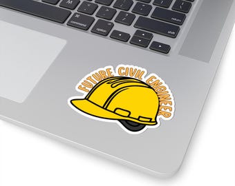 Future Civil Engineer Sticker, Fun Student Decor,  Engineering Gifts, Laptop Decals, Graduation Gift
