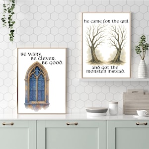 One Dark Window Poster, Rachel Gillig poster, Be Wary, Be Clever, Be good, Two Twisted Crowns, png and pdf