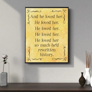 OUABH Caraval Poster: He Loved Her Quote (PDF & PNG Digital Prints)