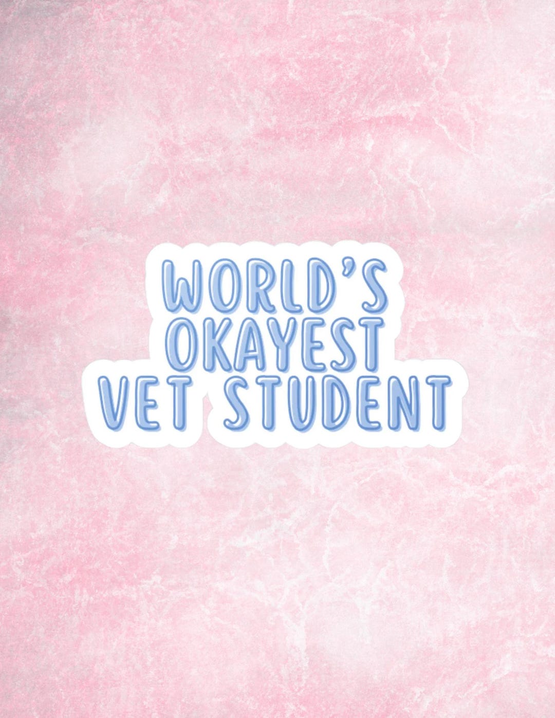 Okayest Vet Student Sticker: Veterinarian School Decal - Etsy