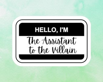 Pegatina del asistente del villano