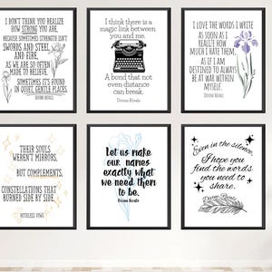 Divine Rivals Poster Set: Rebecca Ross, Letters of Enchantment (PDF, 6 Prints)