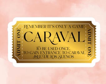 Caraval Ticket Sticker: Buch inspirierter Sticker