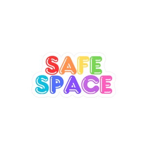 Bunter Safe Space Aufkleber, LGBTQ + Pride Aufkleber, Pride Sticker, Pride Month Sticker,