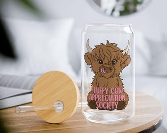 Vaso con forma de vaca de las Tierras Altas, vaso con forma de vaca esponjosa, bonito diseño de vaca para amantes de los animales.
