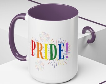 Pride Celebration Coffee Mug: Rainbow LGBTQ+ Gift