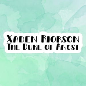 Xaden Riorson Sticker, Fourth Wing, Iron Flame, Onyx Storm, The Empyrean, Rebecca Yarros