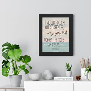 Ever King, Ever Queen, Ever Seas, LJ Andrews, Framed Poster, Gift for Book Lovers, Quote Art