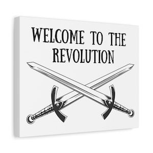Revolution Canvas Wall Art, Willkommen im Revolutions-Dekor, moderne Hauskunst, minimalistisches Dekor, Vierter Flügel Kunst