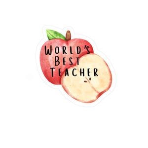 &#39;S Werelds beste leraar, sticker leraar waardering, &#39;s werelds beste leraar stickers, cadeau voor opvoeders, terug naar school