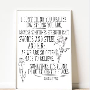 Divine Rivals Poster, Rebecca Ross, Letters of Enchantment, Ruthless Vows