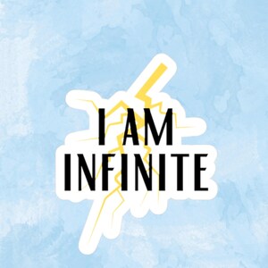 Fourth Wing Sticker, I Am Infinite Sticker, Iron Flame, Rebecca Yarros, Onyx Storm image 1