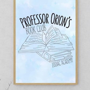 Zodiac Academy Digital Poster, Professor Orion&#39;s book club, Caroline Peckham, Susanne Valenti