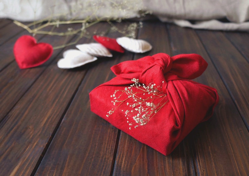 Linen Furoshiki Reusable Gift Wrap image 9