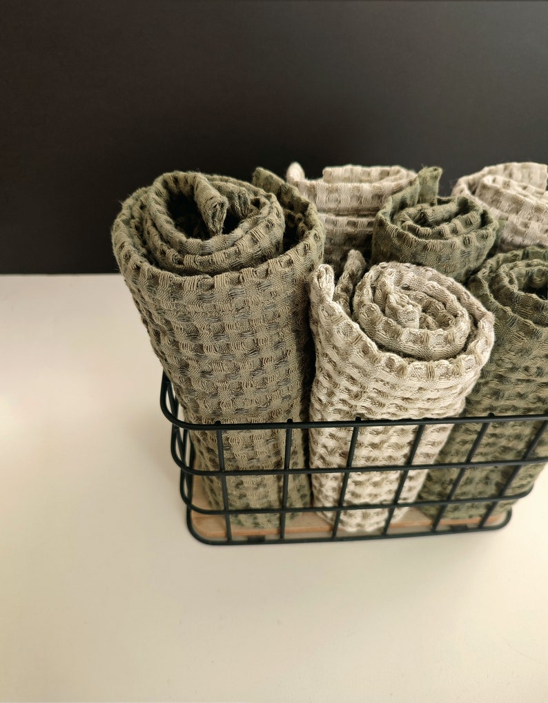 Linen Cotton Waffle Towel. Hand Towel. Bath Towel. Bath Sheet. Luxurious Absorbent Towel image 5