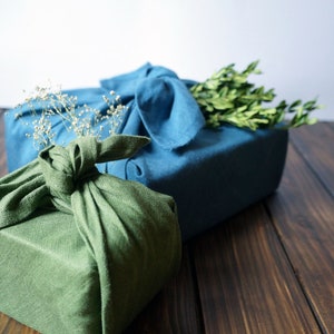 Linen Furoshiki Reusable Gift Wrap