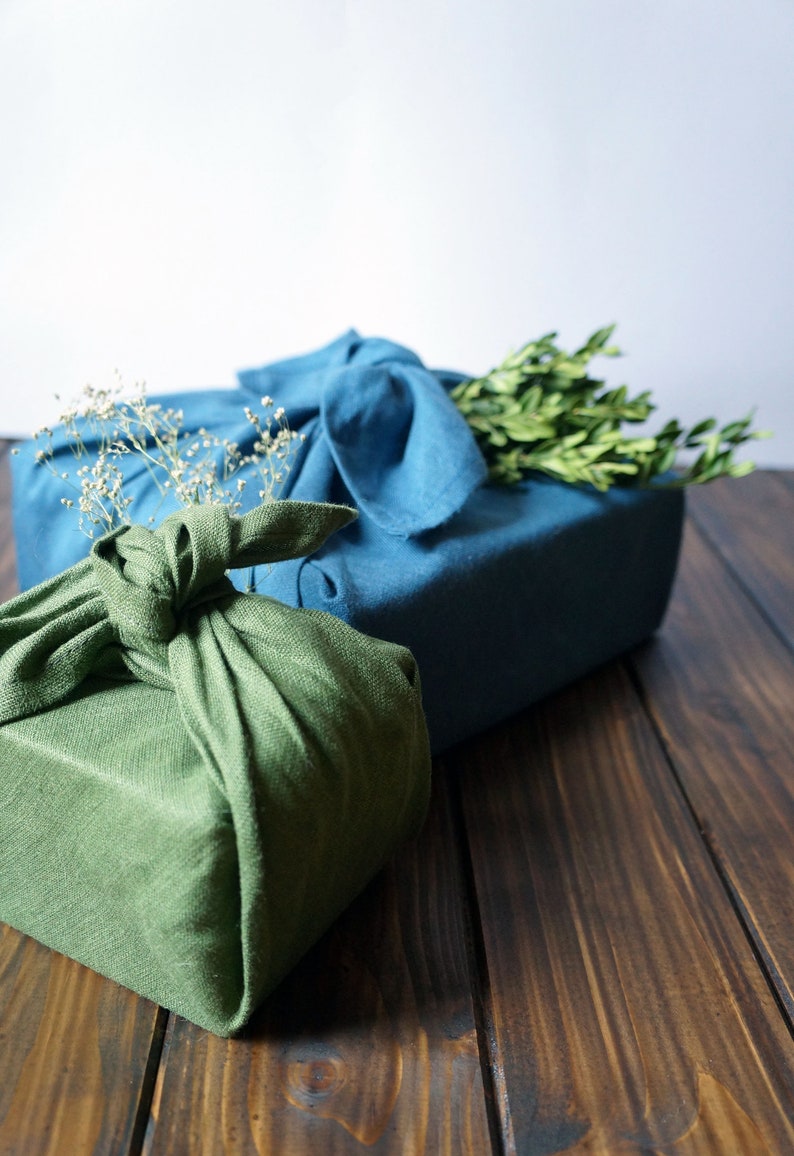 Linen Furoshiki Reusable Gift Wrap image 4