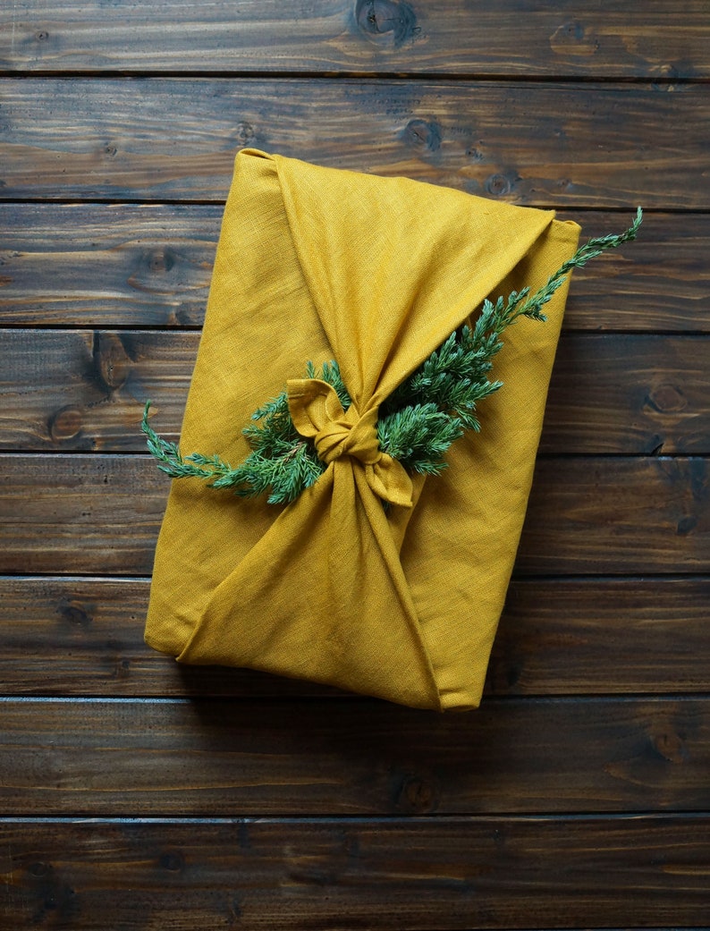 Linen Furoshiki Reusable Gift Wrap image 6