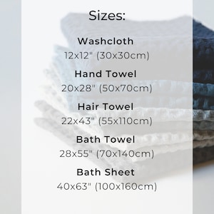 Linen Cotton Waffle Towel. Hand Towel. Bath Towel. Bath Sheet. Luxurious Absorbent Towel image 10