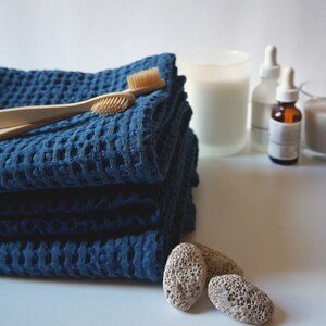 Toalla de lino tipo gofre. Toalla de manos. Toalla de baño. Toalla de baño. Toalla absorbente de lujo.