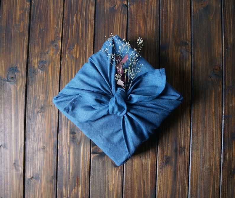 Linen Furoshiki Reusable Gift Wrap image 5