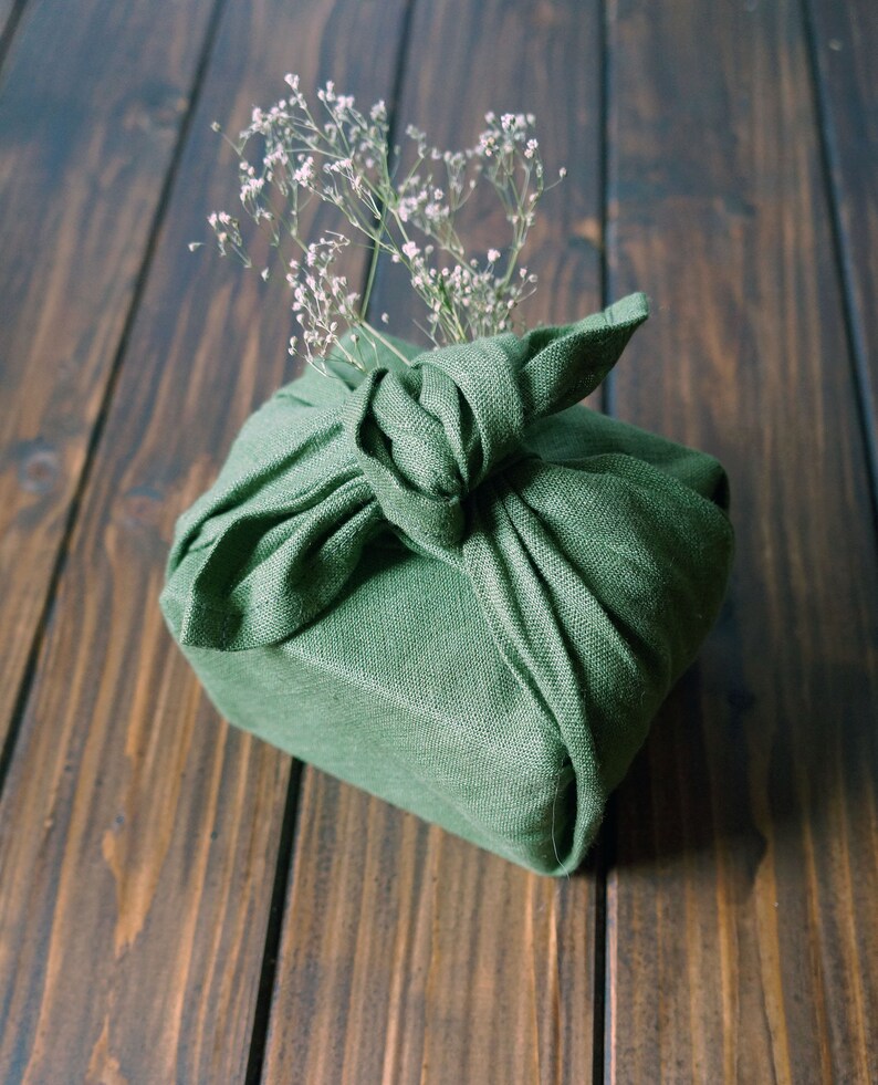 Linen Furoshiki Reusable Gift Wrap image 7