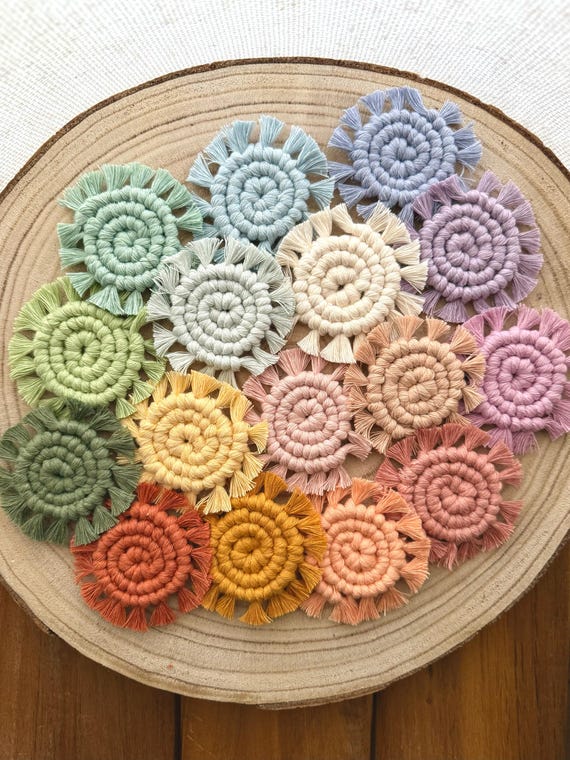 MACRAME MAGNET, Fridge Magnet, Home and Kitchen Accessories, Small Decoration, Event Favors, Guest Gifts, in Cotton