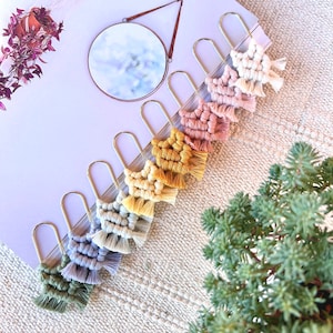 SEGNALIBRO IN MACRAME, Segnalibro Decorativo Graffetta, Accessori per amanti dei libri, Regalo per Amanti della lettura, in Cotone riciclato