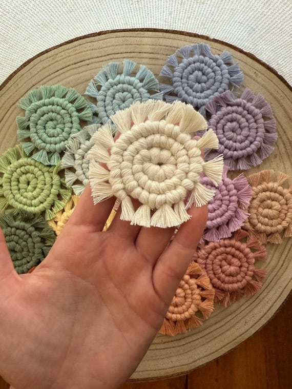 MACRAME MAGNET, Fridge Magnet, Home and Kitchen Accessories, Small Decoration, Event Favors, Guest Gifts, Cotton