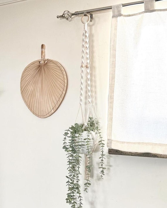 MACRAME PLANT HANGER, Plant Hanger, Hanging Garden Planter, Indoor and Outdoor Plant Holder, Air Plant Holder, Garden Gift, 100% Cotton