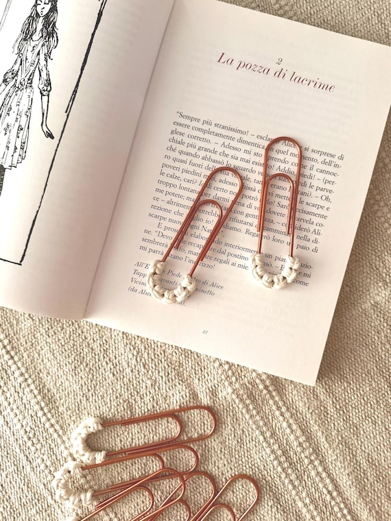 Macrame Bookmark Clip - Boho Decorative Paperclip Bookmark, Book Lover Gift, Handmade Reading Accessories, Bookish and Literary Decor