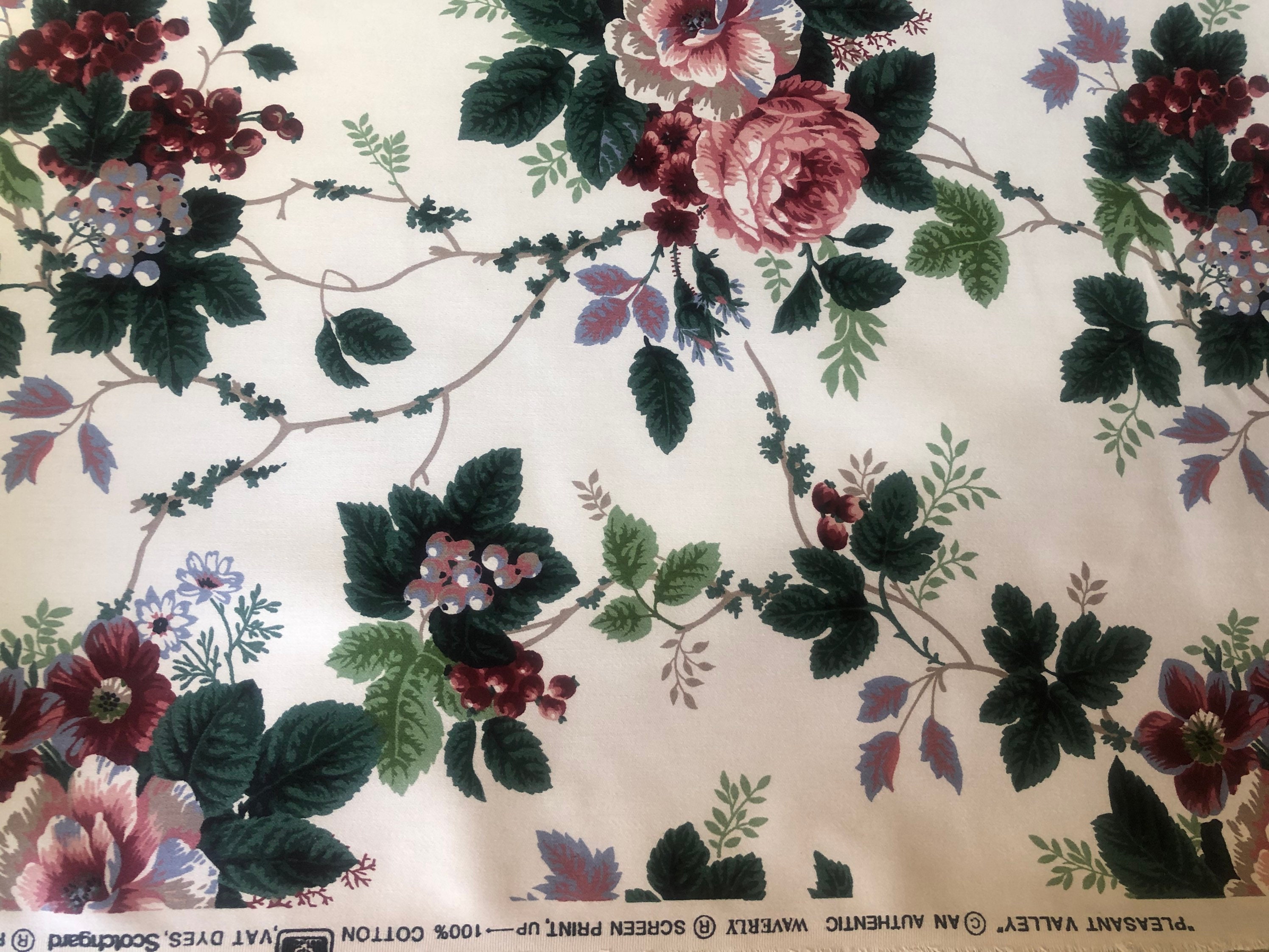 Vintage Waverly Pleasant Valley home decor fabric BTY 5 Etsy