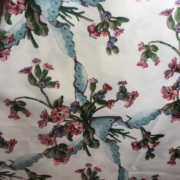 Tissu floral en coton Waverly « Yours Truly » antique BTY, 3 Yds disponibles par 54 wide