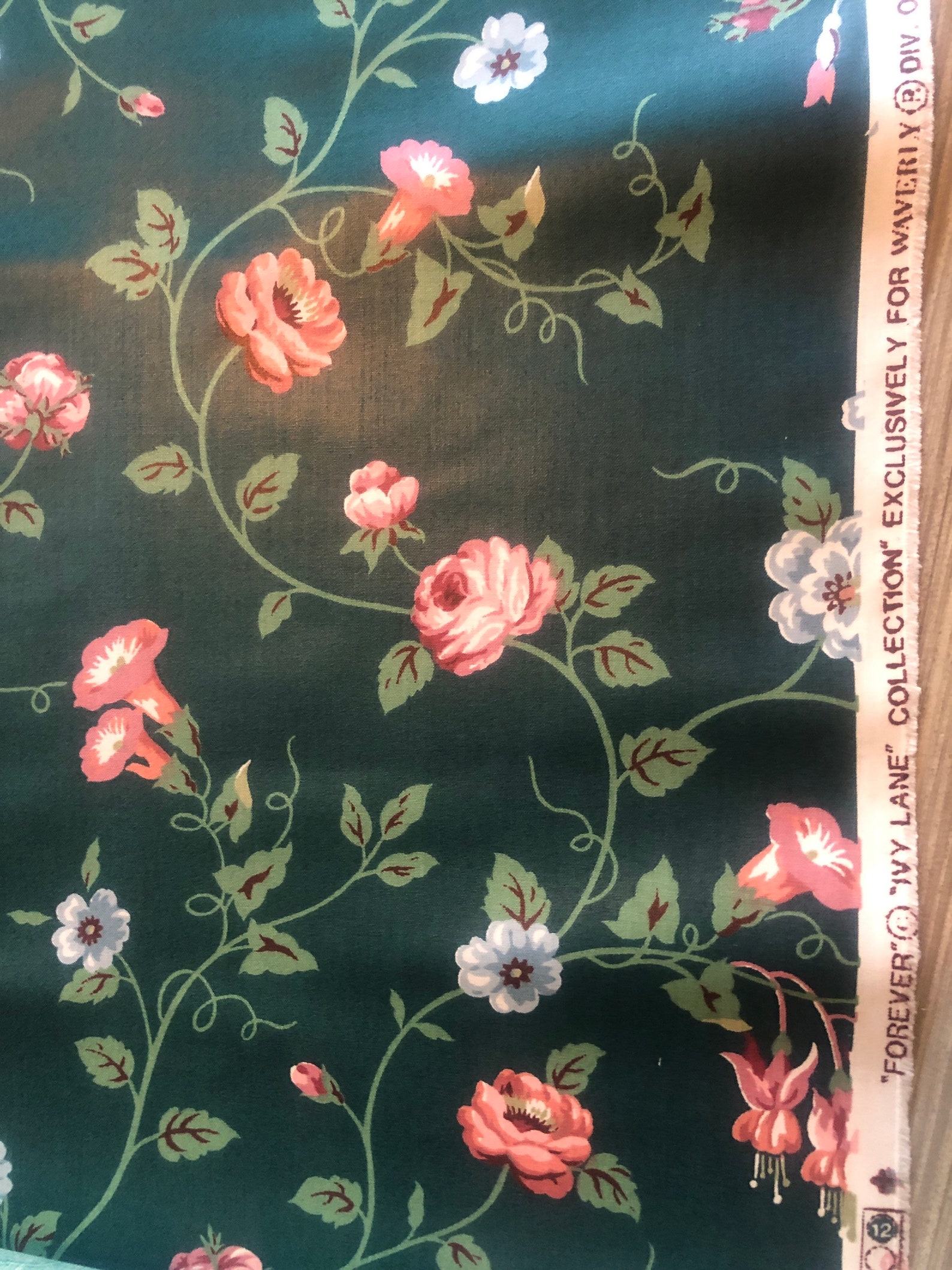 Tissu Déco Floral Home Decor - 7/8 Yards (environ 2,40 M), Neuf, Motif Fleurs