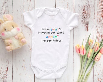 Kids/' Unisex Clothing Turkish Baby Guccuk Gonyali Funny Turkish Bodysuit Cute Turkish Baby Clothing Konya Short-sleeve Bodysuit