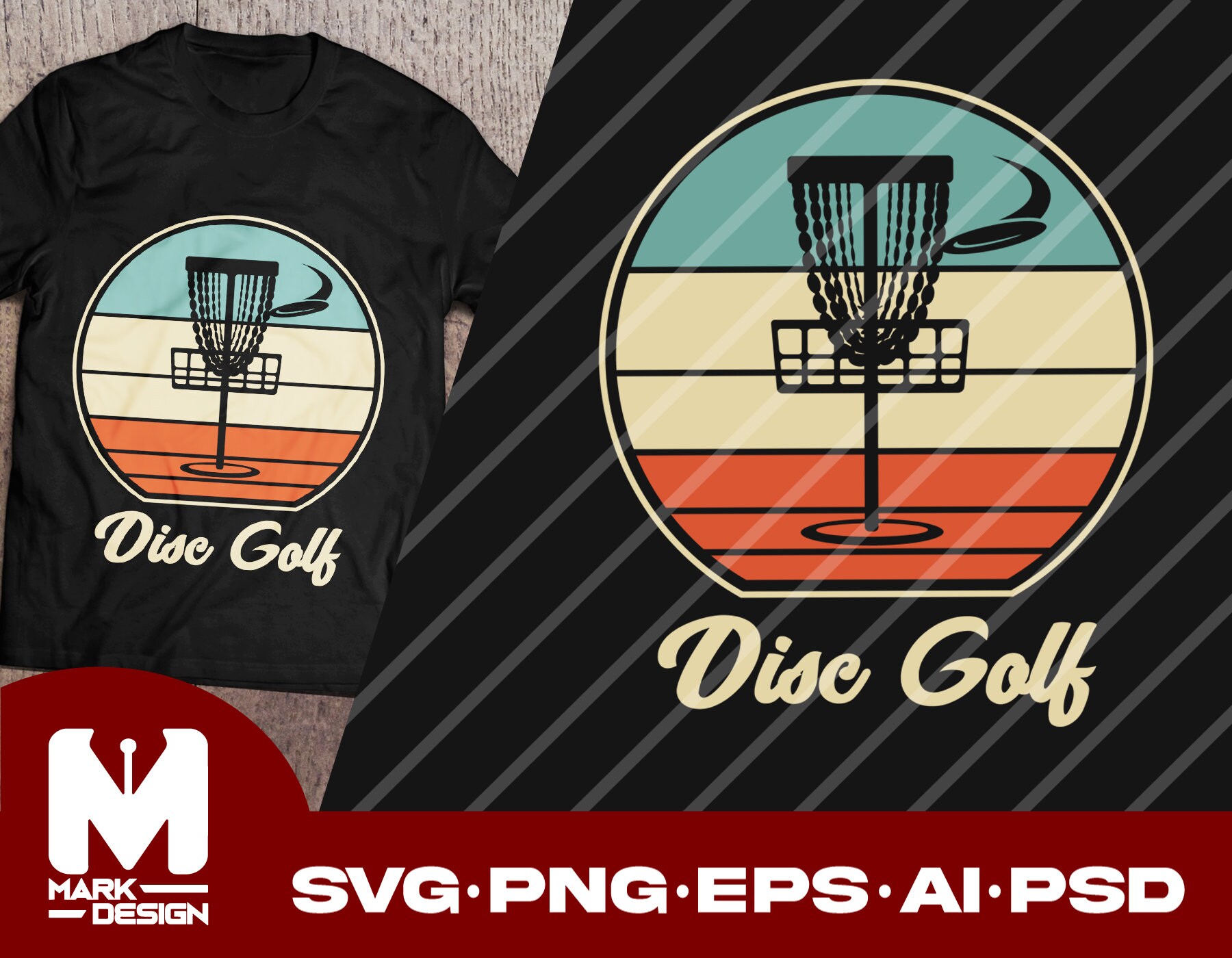 Disc Golf Svg Retro Disc Golf Svg Design für Cricut Etsy