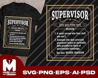 gift ideas for dissertation supervisor Supervisor svg Supervisor cricut svg Supervisor silhouette svg - Supervisor Dictionary funny Definition svg design