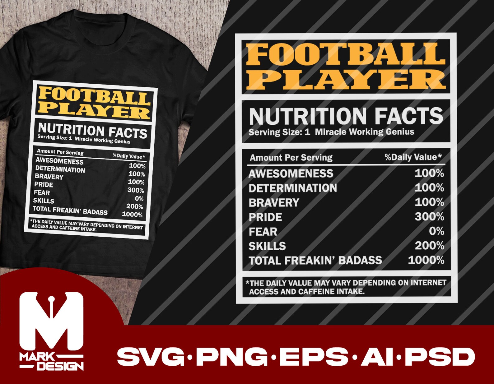 Football Svg Football American Svg Football Nutrition Facts Etsy
