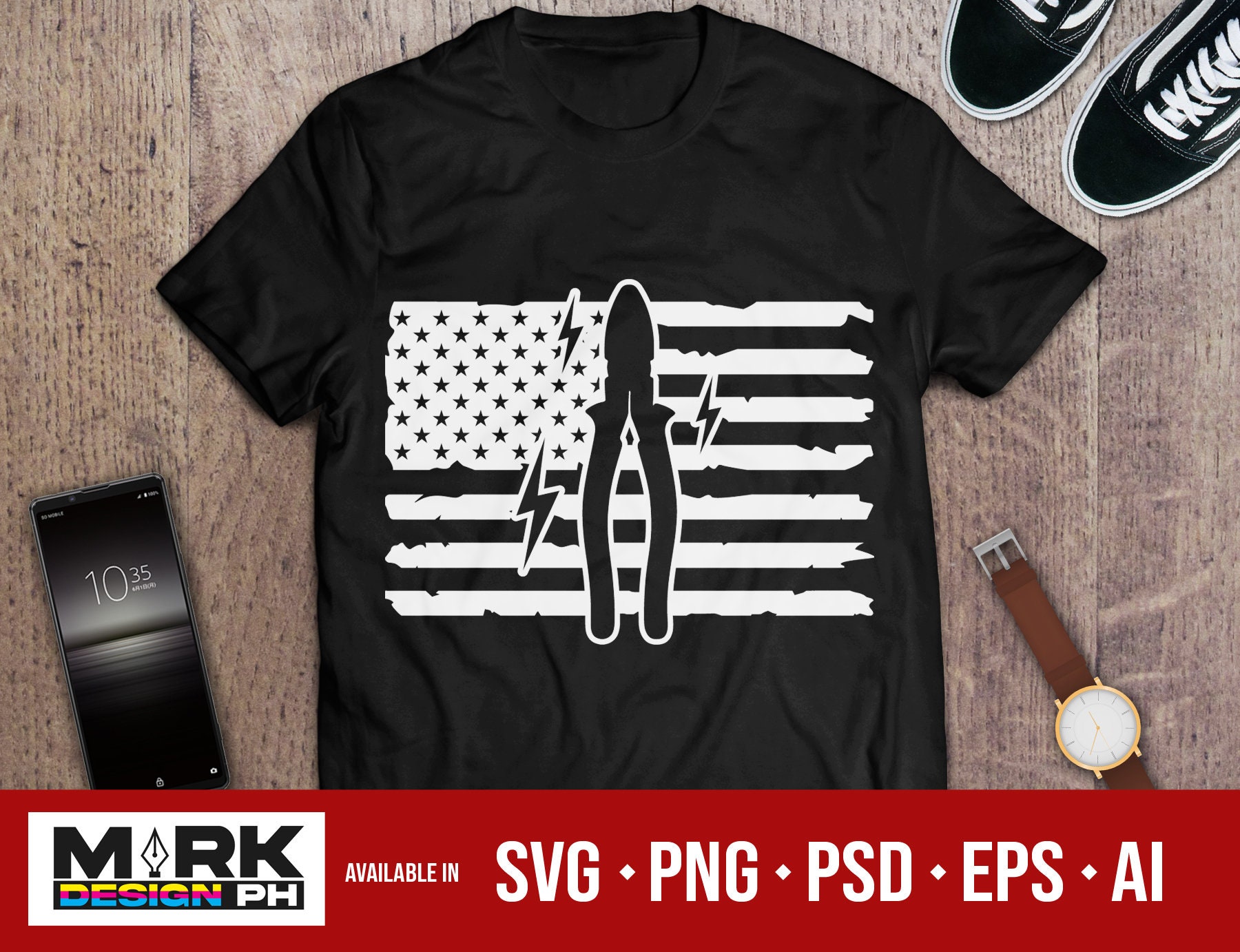 Electricista svg Lightning svg American Flag Electrician svg Etsy España