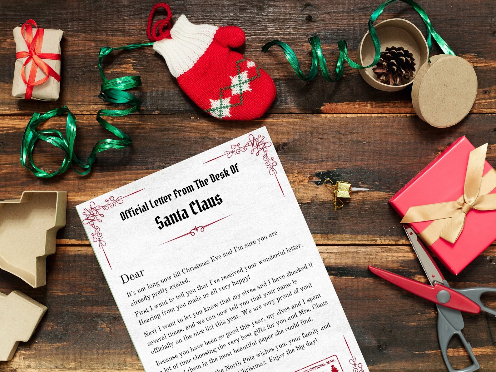 Printable Letter From Santa, Official Letter From Santa Claus, From the ...