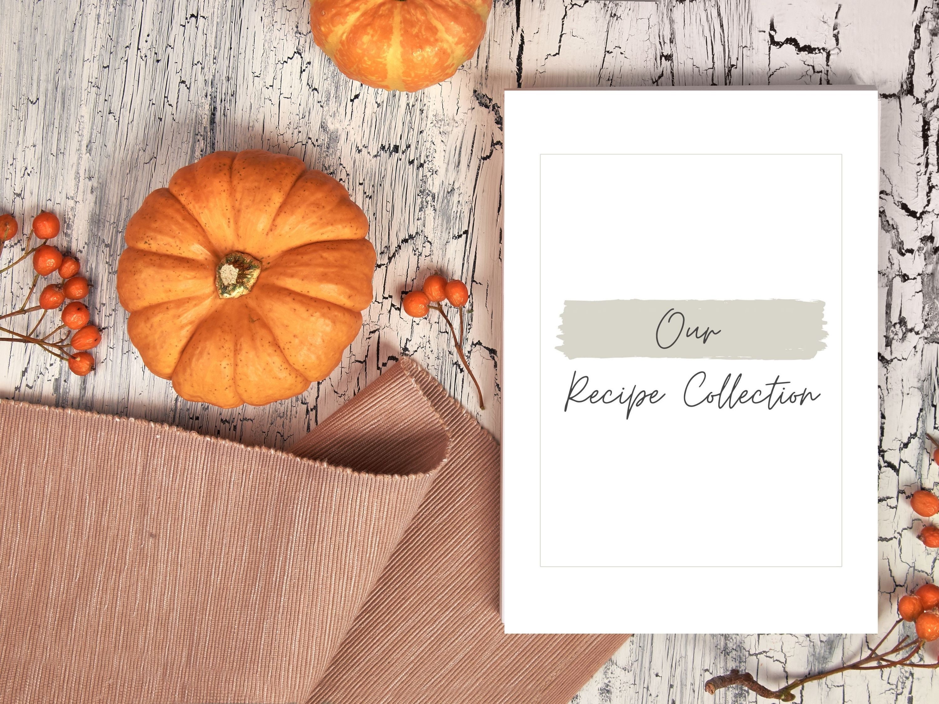 Minimalist Printable Recipe Binder Cover Pages, DIY Recipe Binder Cover ...