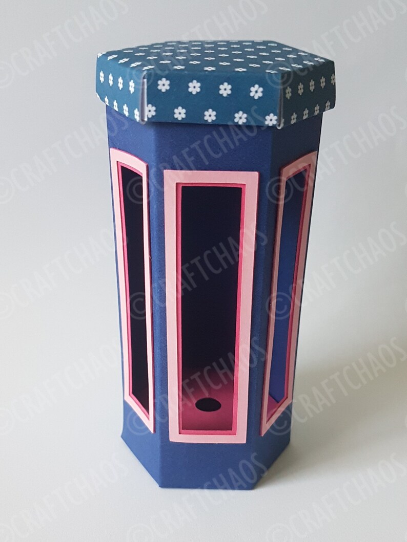 Hexagonal Wine Glass Presentation Box Template Wine Tumbler, Cricut