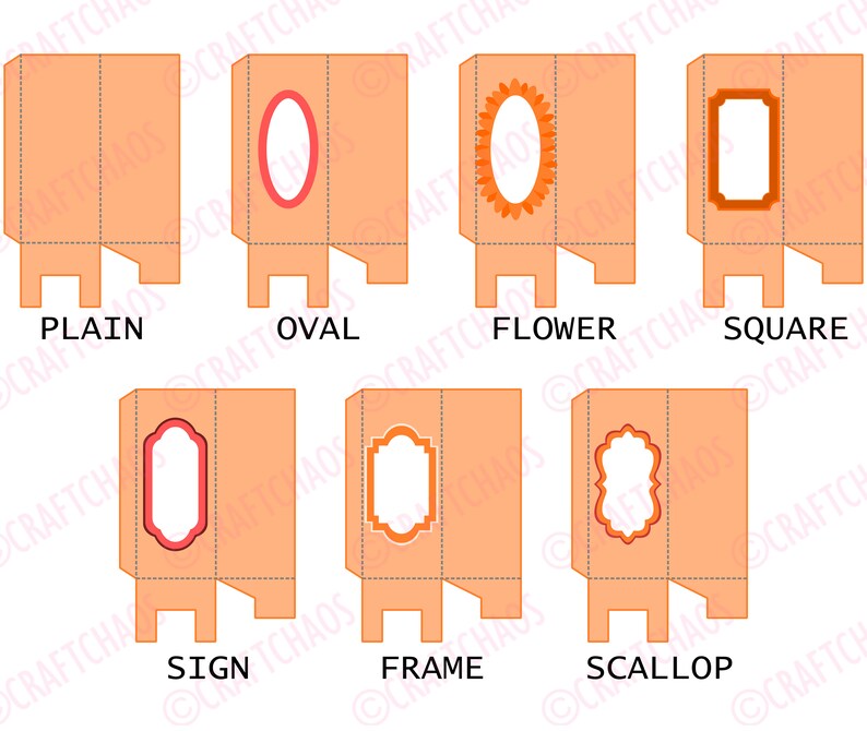 Wine Glass Presentation Box Template 7 Designs Wine Etsy