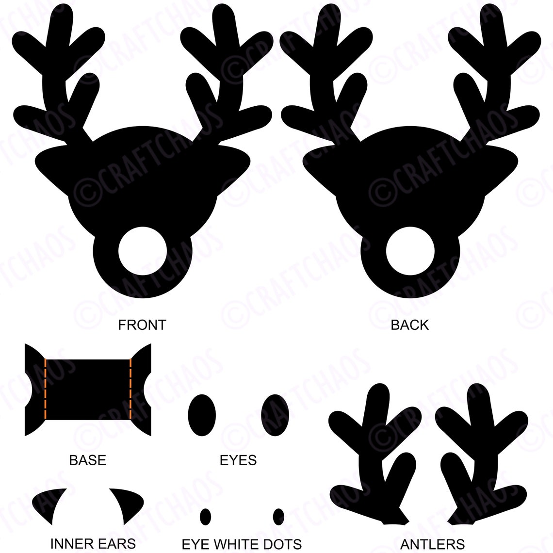 Reindeer Sweet Holder Ferrero Rocher / Lindt Christmas Vector Svg/pdf Reindeer Sweet Holder Ferrero Rocher / Lindt Christmas Vector Svg/pdf
