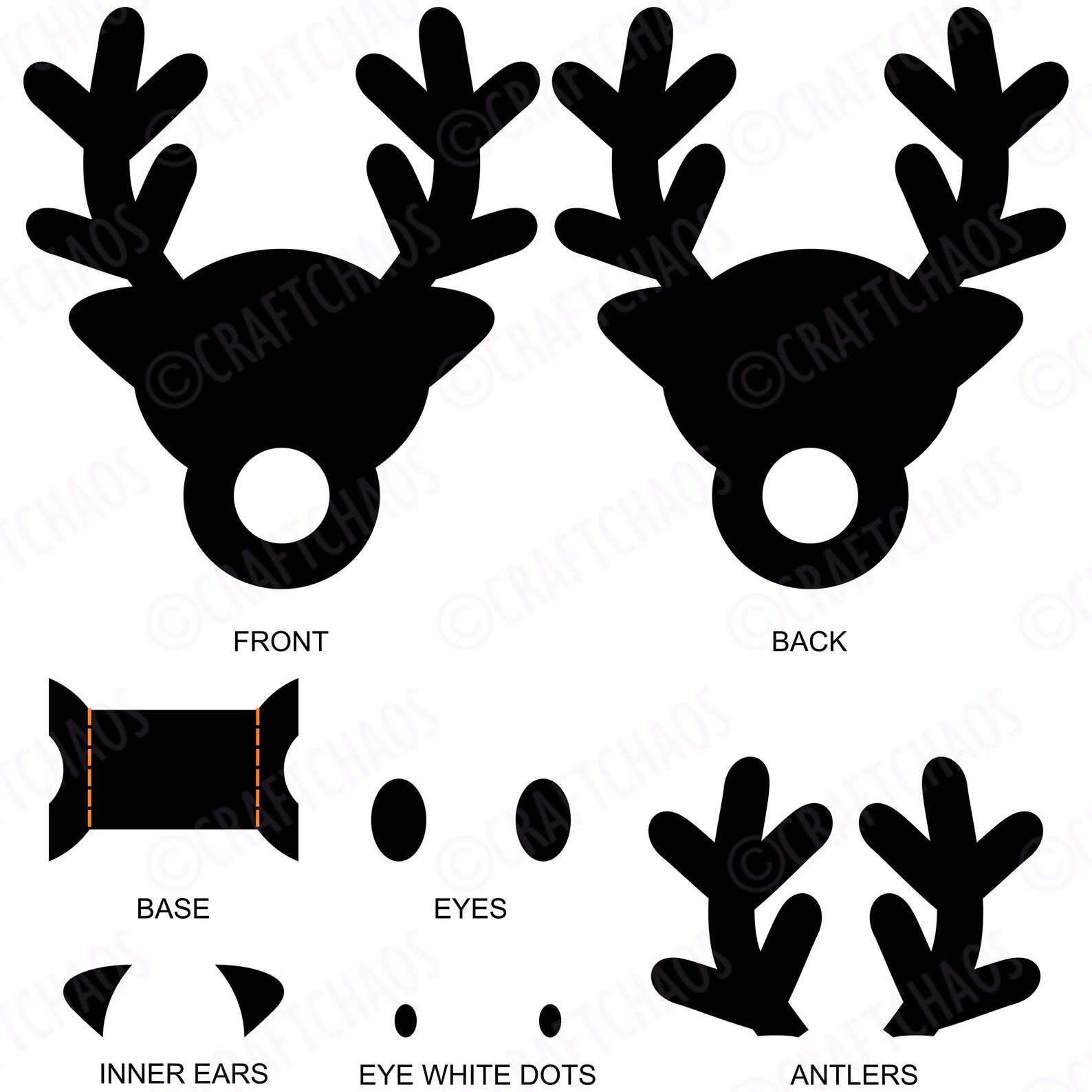 Reindeer Sweet Holder Ferrero Rocher / Lindt Christmas Vector Svg/pdf Reindeer Sweet Holder Ferrero Rocher / Lindt Christmas Vector Svg/pdf