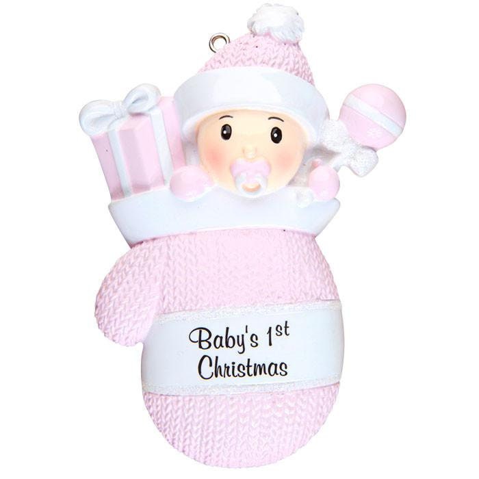 Baby Girl's First Personalized Christmas Tree Ornament Etsy