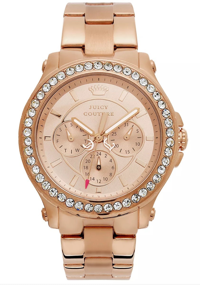 Juicy Couture Ladies Logo Face Quartz Rose Gold Watch brand new