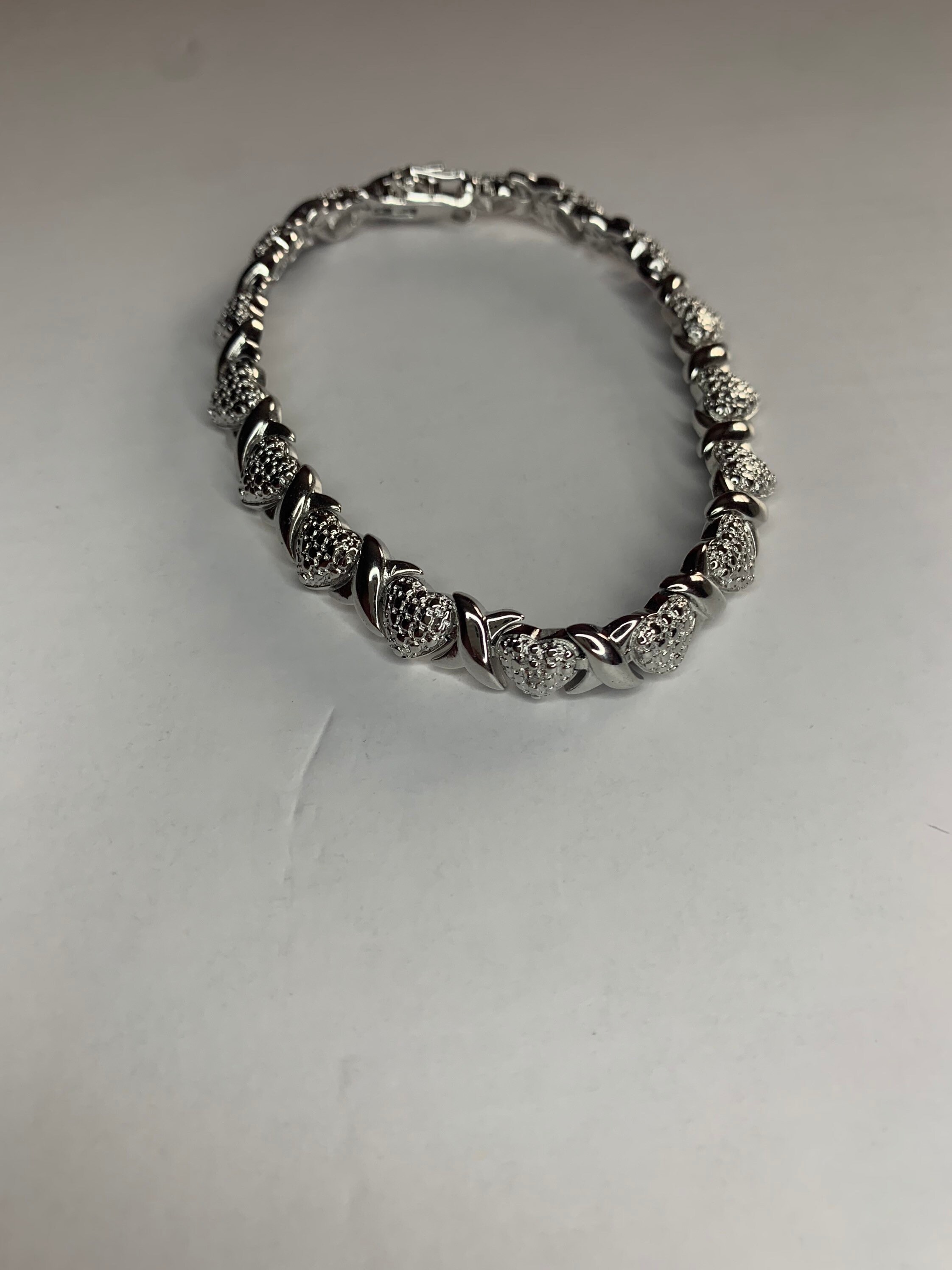 Kohls Silver Heart Linked Bracelet - Etsy UK